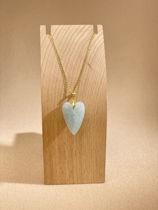 Amazon Brass Heart Minimalist Link Necklace