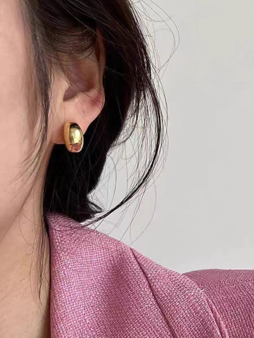 ARTINI Brass Yellow Water Drop Minimalist Stud Earring 1