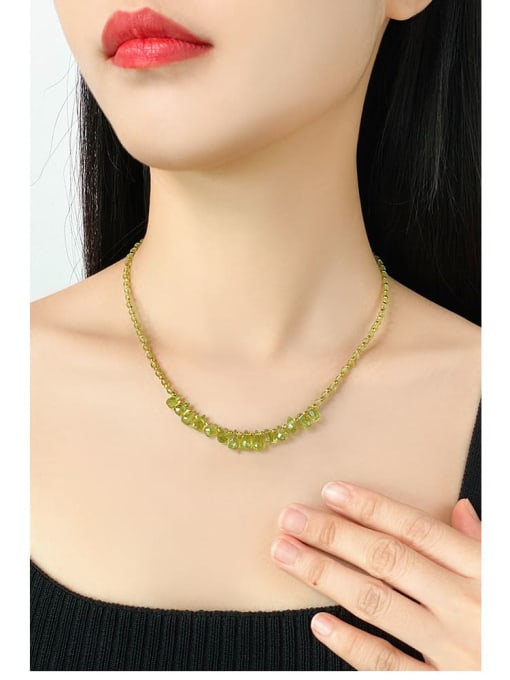 ARTINI Alloy Miyuki Millet Bead Green Water Drop Minimalist Beaded Necklace 3