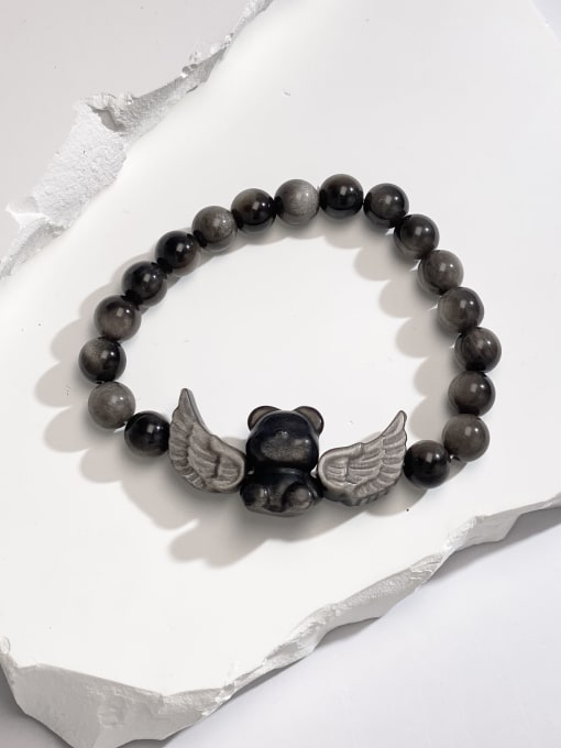 ARTINI Obsidian Angel Artisan Handmade Beaded Bracelet 1