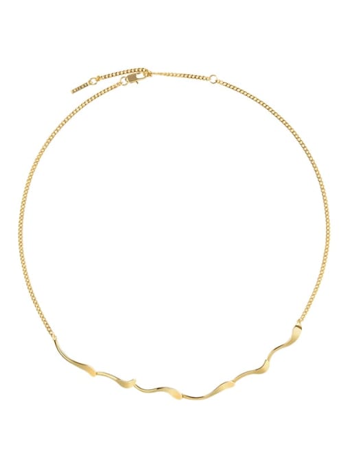 ARTINI Brass Gold Irregular Minimalist Choker Necklace