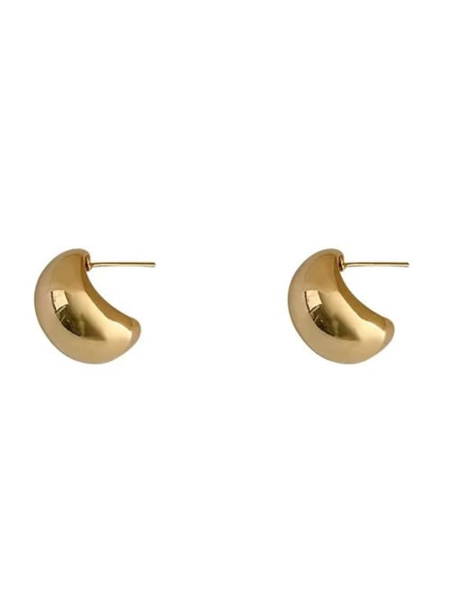 ARTINI Brass Yellow Water Drop Minimalist Stud Earring 3
