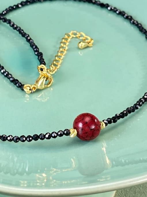 ARTINI Copper Alloy Miyuki Millet Bead Black Stone Water Drop Minimalist Beaded Necklace 3