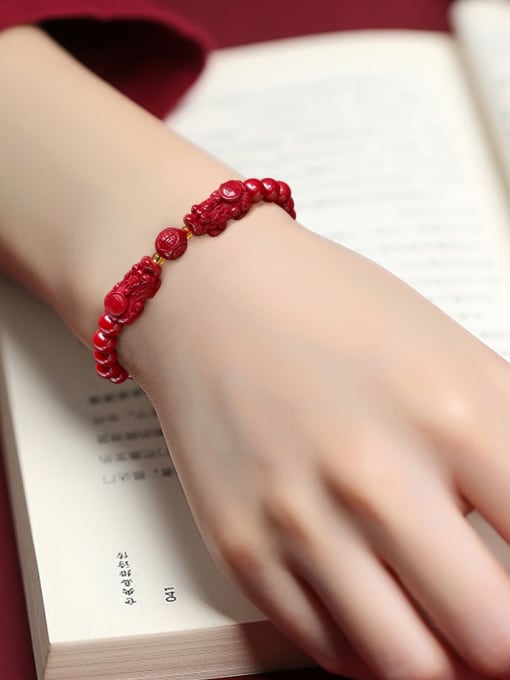 ARTINI Alloy Miyuki Millet Bead Red Stone Minimalist Handmade Beaded Bracelet 3