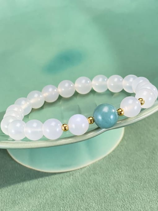 ARTINI Brass Miyuki Millet Bead White Stone Minimalist Handmade Beaded Bracelet 3