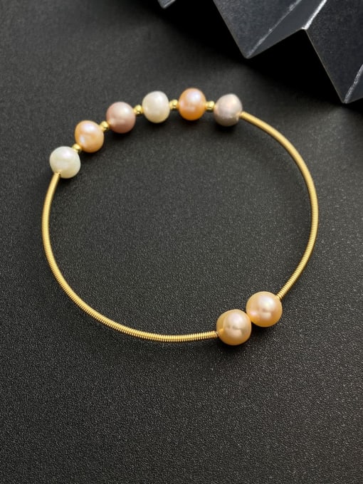 ARTINI Brass Miyuki Millet Bead Minimalist Cuff Bangle 1