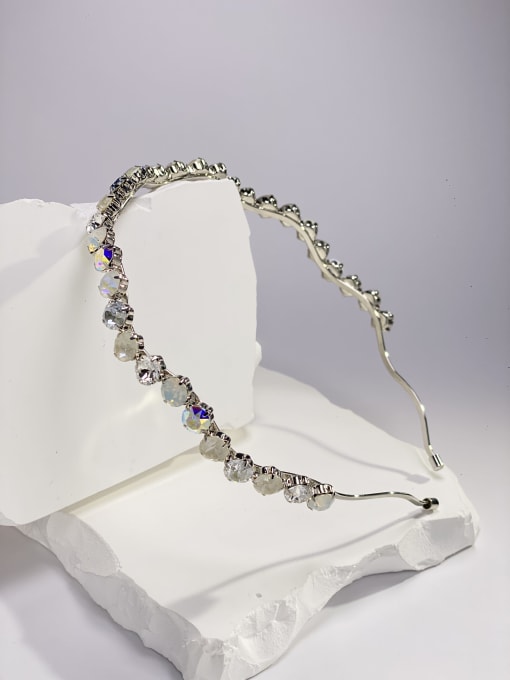 ARTINI Brass Austrian Crystal White Stone Geometric Minimalist Hair Jewelry 1