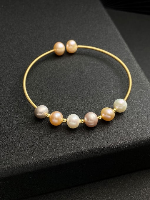 ARTINI Brass Miyuki Millet Bead Minimalist Cuff Bangle 0