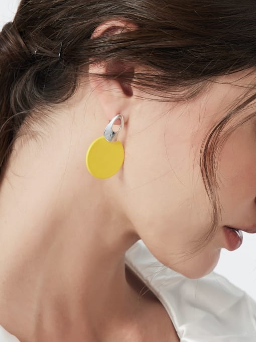 ARTINI Alloy Yellow Geometric Dainty Stud Earring 2