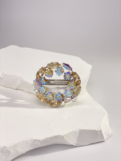 ARTINI Brass Austrian Crystal White Stone Geometric Minimalist Hair Jewelry 2