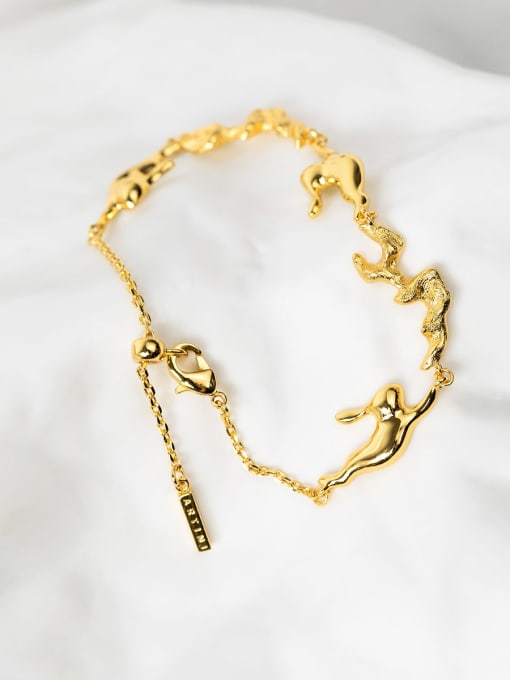 ARTINI Brass Yellow Moon Minimalist Adjustable Bracelet 3