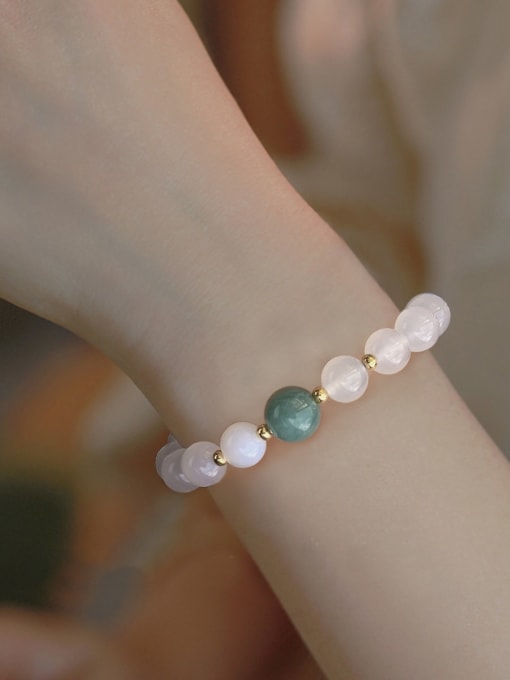 ARTINI Brass Miyuki Millet Bead White Stone Minimalist Handmade Beaded Bracelet 1
