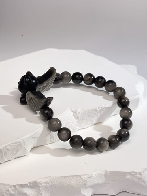 ARTINI Obsidian Angel Artisan Handmade Beaded Bracelet 2