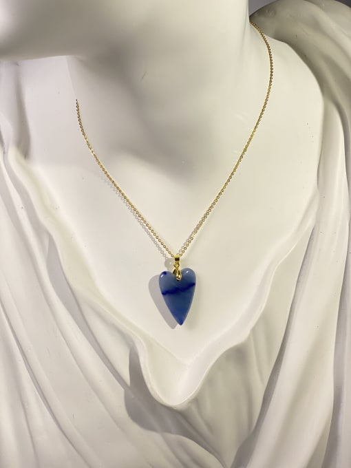 ARTINI Brass Heart Minimalist Link Necklace 4