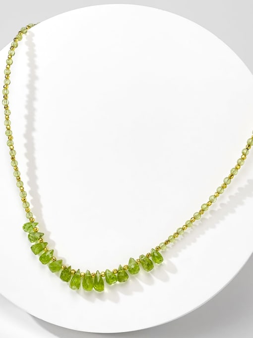 ARTINI Alloy Miyuki Millet Bead Green Water Drop Minimalist Beaded Necklace 2