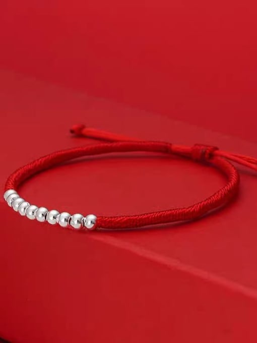 ARTINI 999 Fine Silver White Geometric Minimalist Handmade Beaded Bracelet 1