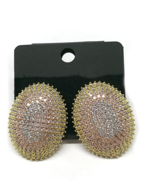Tabora GODKI Luxury Women Wedding Dubai Copper With Mix Plated Fashion Oval Earrings