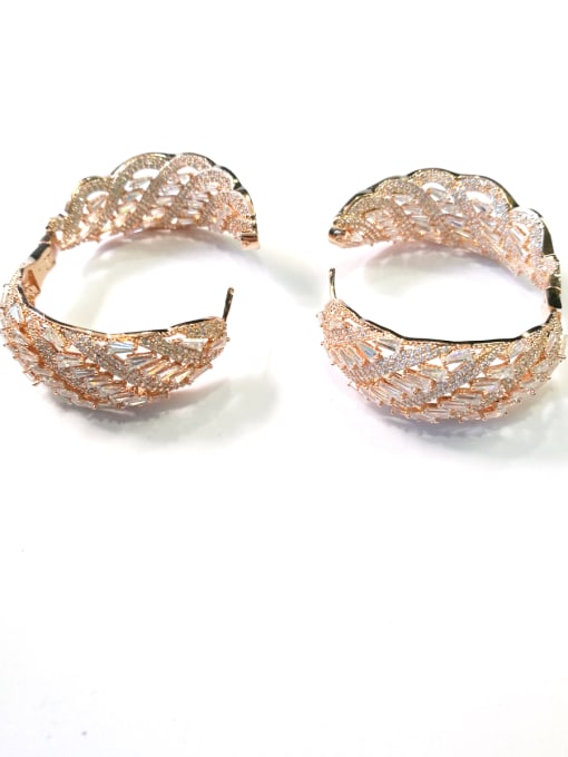 Tabora GODKI Luxury Women Wedding Dubai Copper With Rose Gold Plated Fashion Round Earrings 0