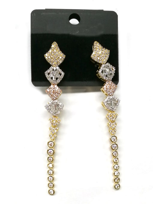 Tabora GODKI Luxury Women Wedding Dubai Copper With Mix Plated Fashion Irregular Earrings 0