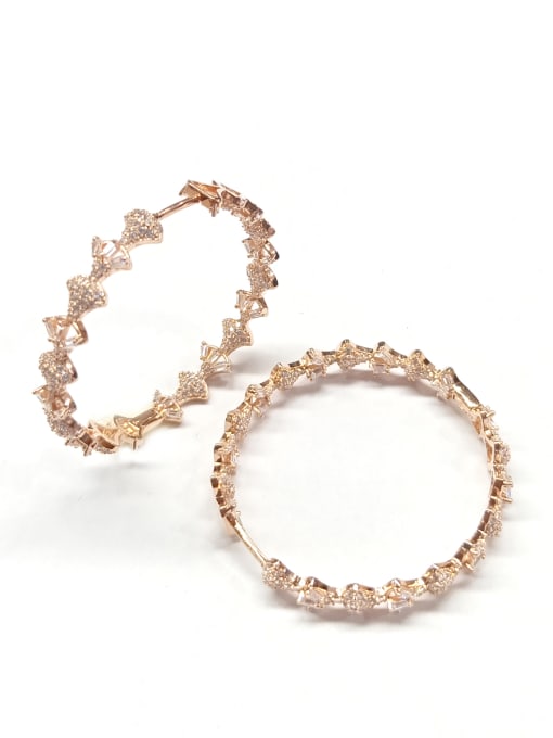 Tabora GODKI Luxury Women Wedding Dubai Copper With Rose Gold Plated Fashion Round Earrings