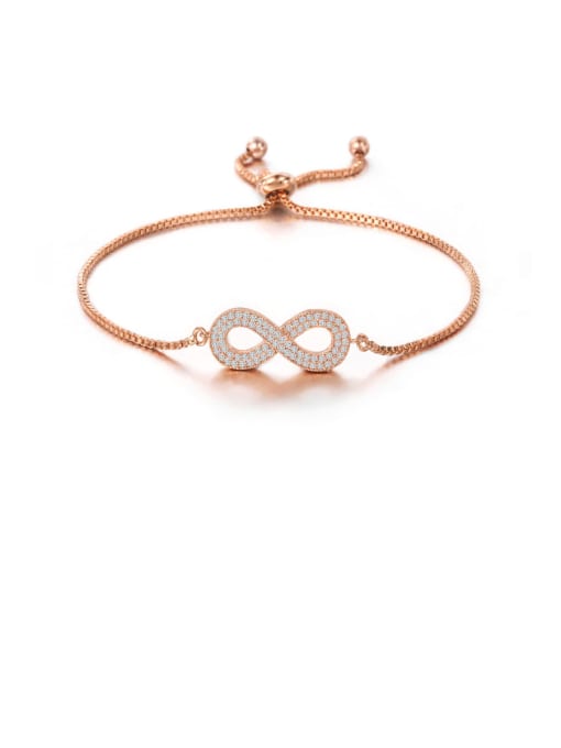 Mo Hai Copper With  Cubic Zirconia Simplistic Insect  8   Adjustable Bracelets