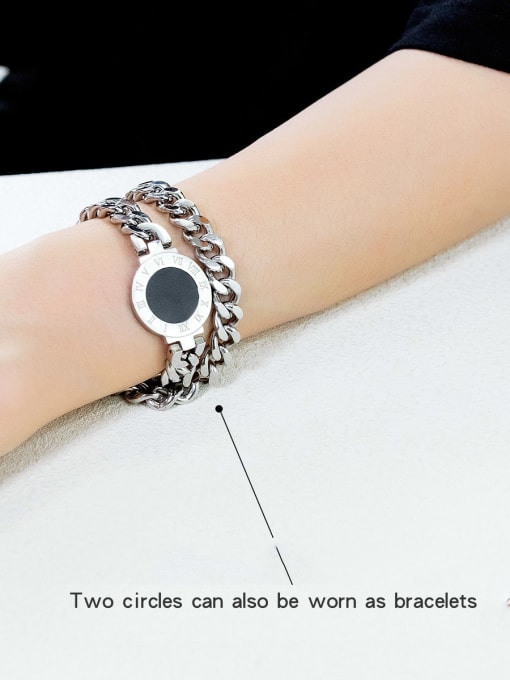 Open Sky Titanium With  Acrylic  Simplistic Round Bracelets  Or Necklace 2