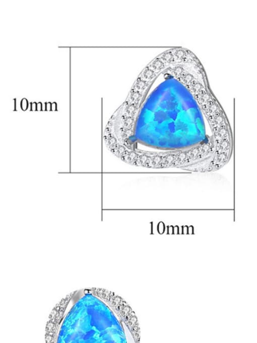 CCUI 925 Sterling Silver With   Classic Multicolor Triangle Stud Earrings 4
