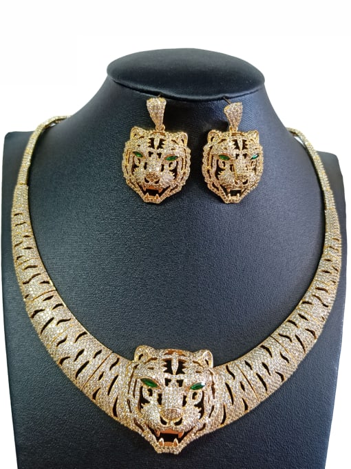Tabora GODKI Luxury Women Wedding Dubai Copper With Gold Plated Luxury Animal Jewelry Sets 0