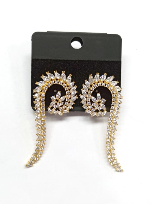 Tabora GODKI Luxury Women Wedding Dubai Copper With Gold Plated Fashion Statement Earrings 0