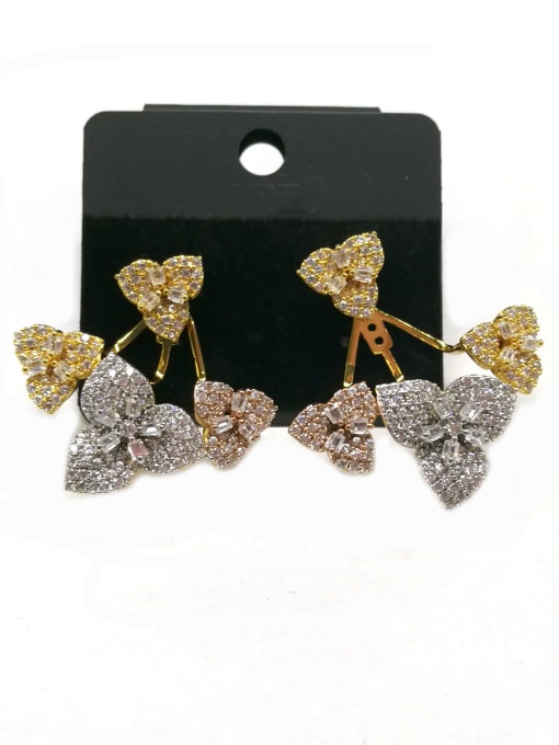 Tabora GODKI Luxury Women Wedding Dubai Copper With Mix Plated Fashion Flower Earrings