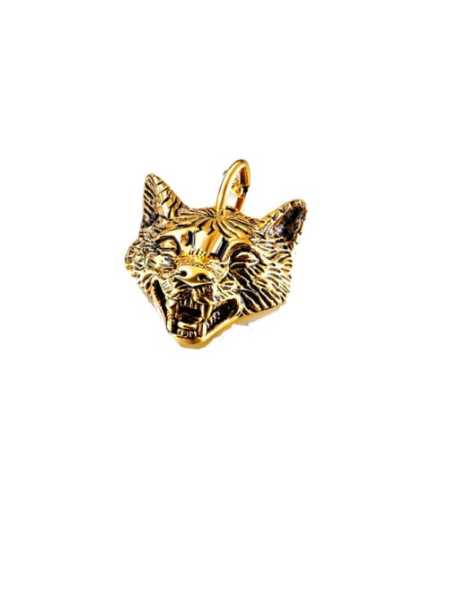 Gold  pendant Titanium With Two-Color Plating Personality Animal Lion Head Pendants
