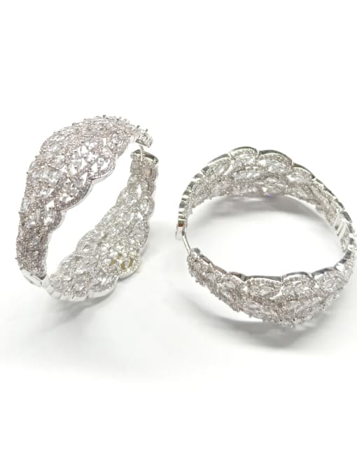 Tabora GODKI Luxury Women Wedding Dubai Copper With White Gold Plated Fashion Oval Earrings