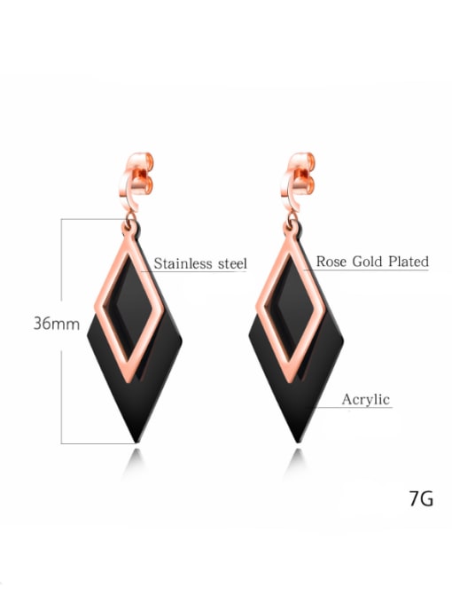Open Sky Stainless Steel With Rose Gold Plated Simplistic Geometric Earrings 2