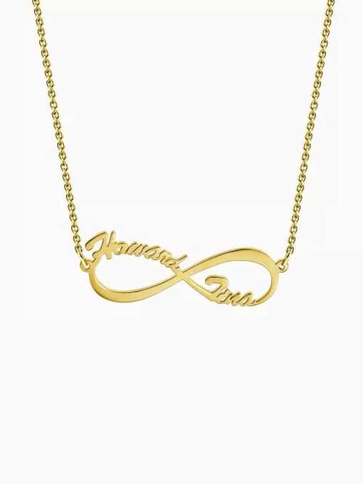 18K Gold Plated Cutsomize Infinity Personalized Name Necklace 925 Sterling Silver