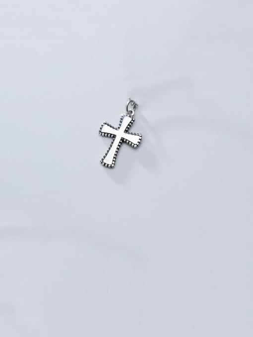 Rosh 925 Sterling Silver With Platinum Plated Simplistic Cross Pendants 3