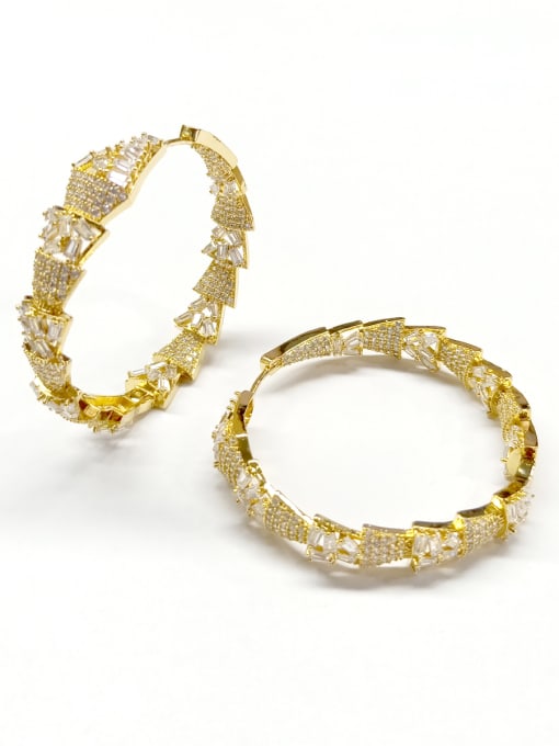 Tabora GODKI Luxury Women Wedding Dubai Copper With Gold Plated Fashion Round Earrings 0