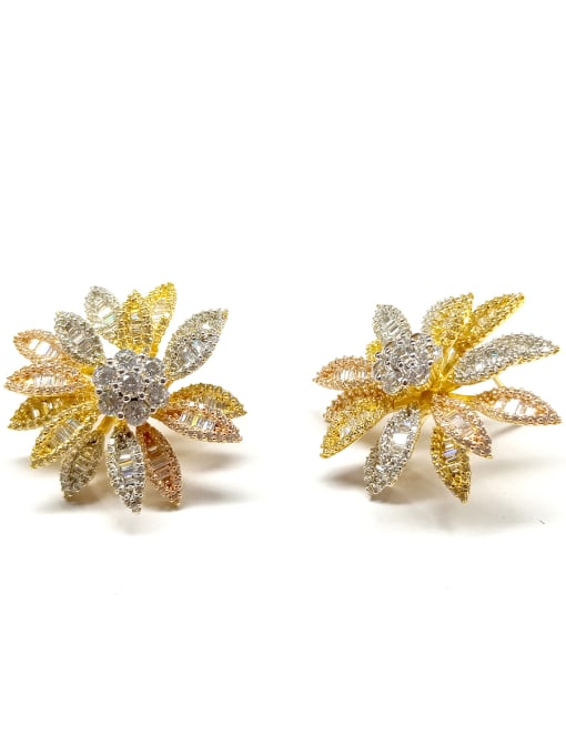Tabora GODKI Luxury Women Wedding Dubai Copper With Mix Plated Fashion Flower Earrings 0