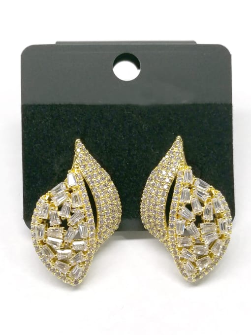 Tabora GODKI Luxury Women Wedding Dubai Copper With Gold Plated Trendy Irregular Earrings 0