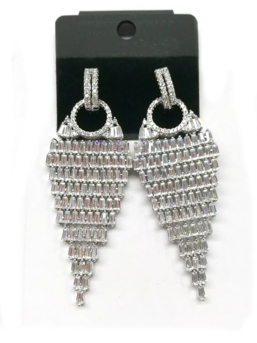 Tabora GODKI Luxury Women Wedding Dubai Copper With White Gold Plated Trendy Geometric Earrings 0
