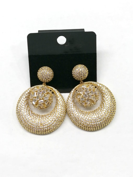 Tabora GODKI Luxury Women Wedding Dubai Copper With Gold Plated Classic Round Earrings 0