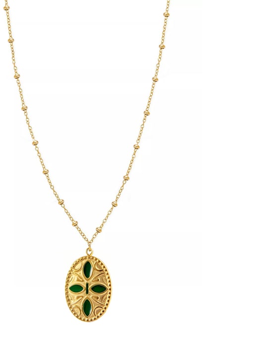 SN20121103GN Multi-layered cross wearing oil dripping stainless steel necklace