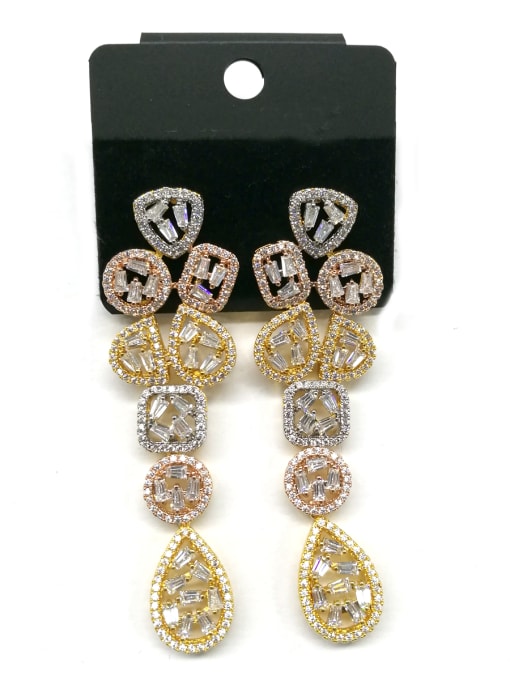 Tabora GODKI Luxury Women Wedding Dubai Copper With Mix Plated Trendy Geometric Party Earrings 0
