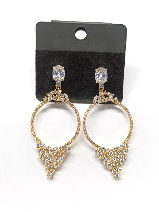 Tabora GODKI Luxury Women Wedding Dubai Copper With Gold Plated Fashion Oval Earrings 0