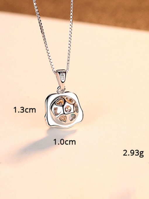 Gemini 925 Sterling Silver With  Cubic Zirconia Cute 12 constellations Necklaces