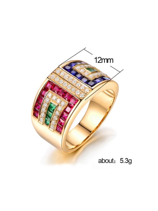 MATCH Copper With Rose Gold Plated Fashion Cubic Zirconia Rings 3