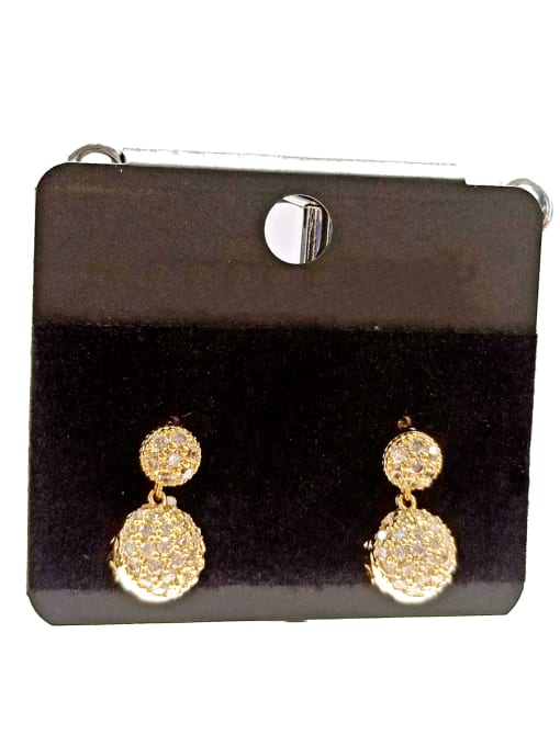Tabora GODKI Luxury Women Wedding Dubai Copper With Gold Plated Delicate Ball Earrings 0