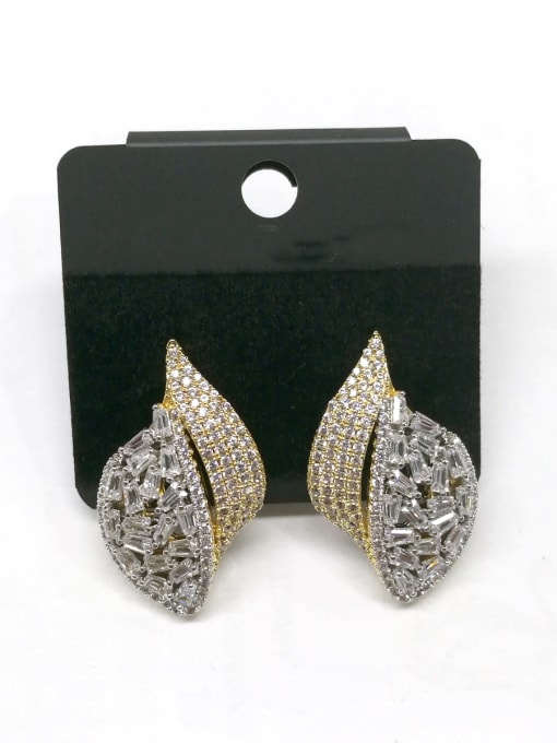 Tabora GODKI Luxury Women Wedding Dubai Copper With Double Plated Delicate Irregular Earrings 0