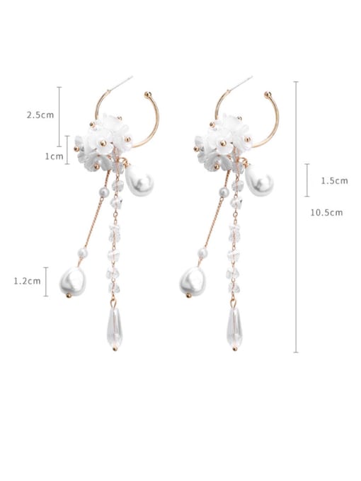 Girlhood Alloy With Rose Gold Plated Cute Flower Drop Earrings 3
