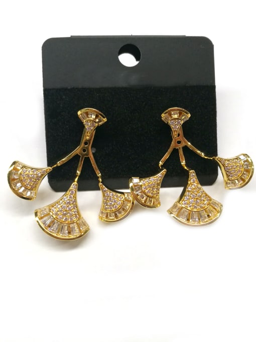 Tabora GODKI Luxury Women Wedding Dubai Copper With Gold Plated Fashion Geometric Earrings 0