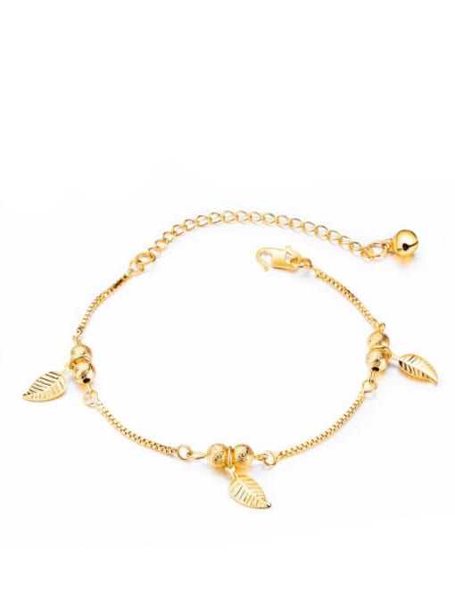 Open Sky Copper With Imitation Gold Plated Fashion Leaf Anklets 0